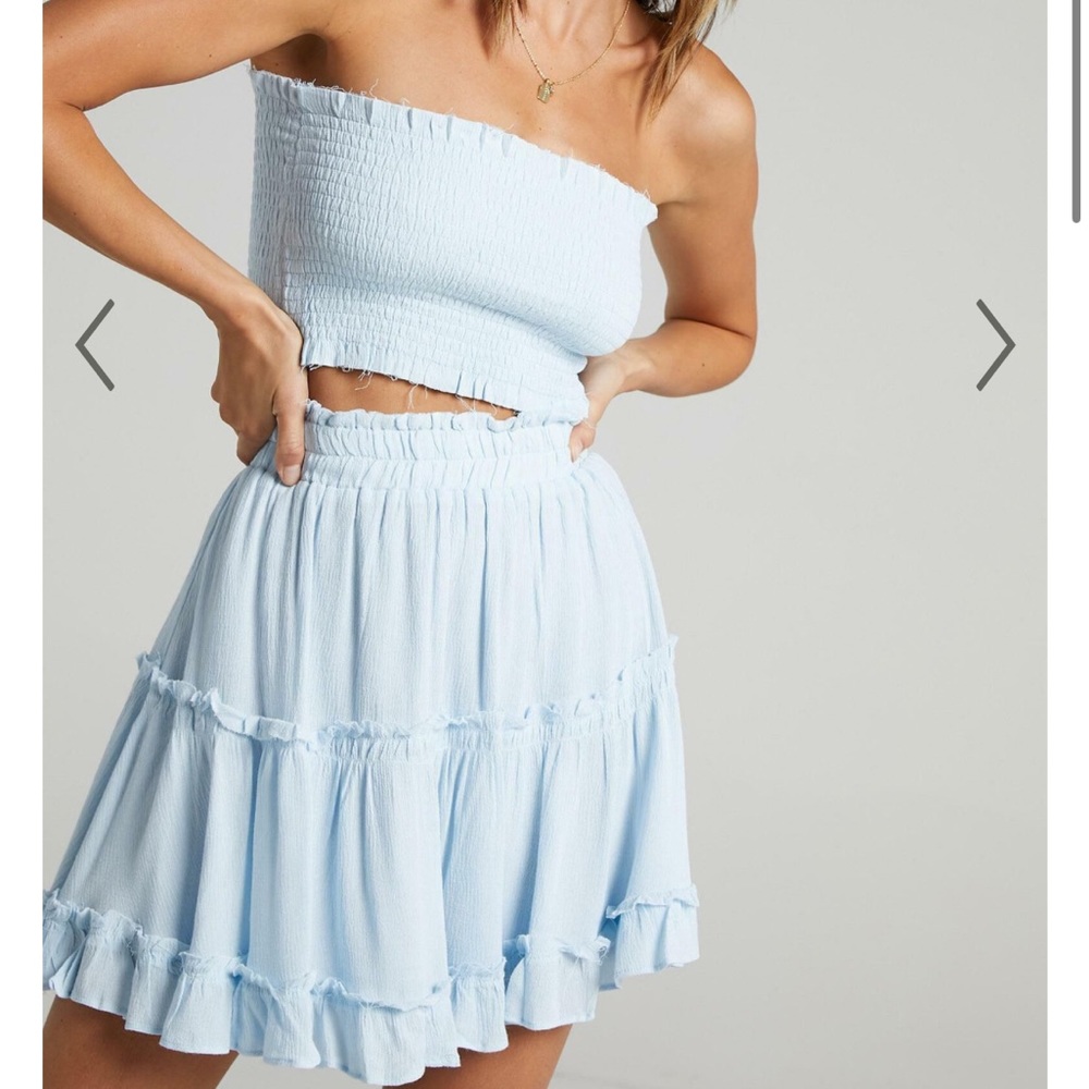 OUTSIDE THE LINE TWO PIECE SET IN BABY BLUE